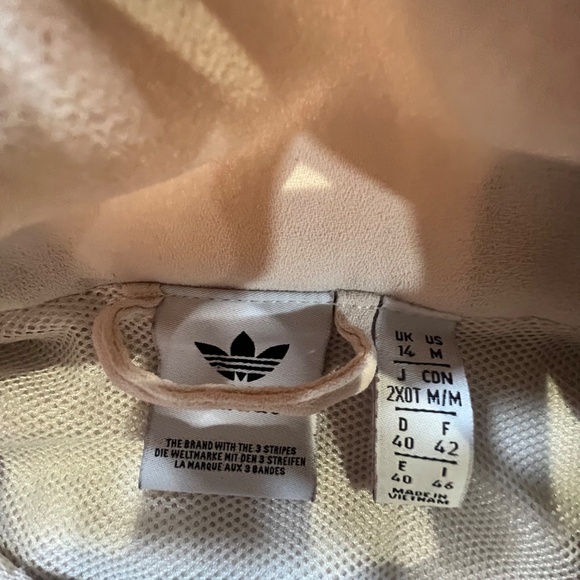 Adidas Orginials Moto Track Jacket Womens Sz Medium, Black/Linen, Lightweight - Picture 4 of 12